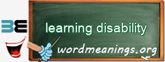 WordMeaning blackboard for learning disability